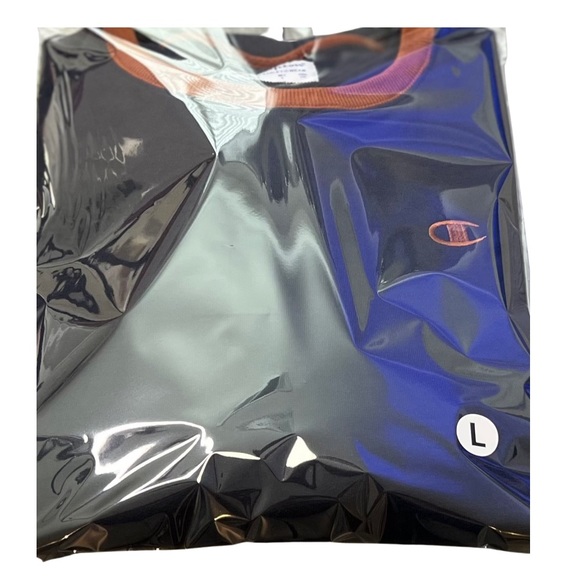 Navy and Orange Champion Crewneck Sweater - Picture 8 of 8